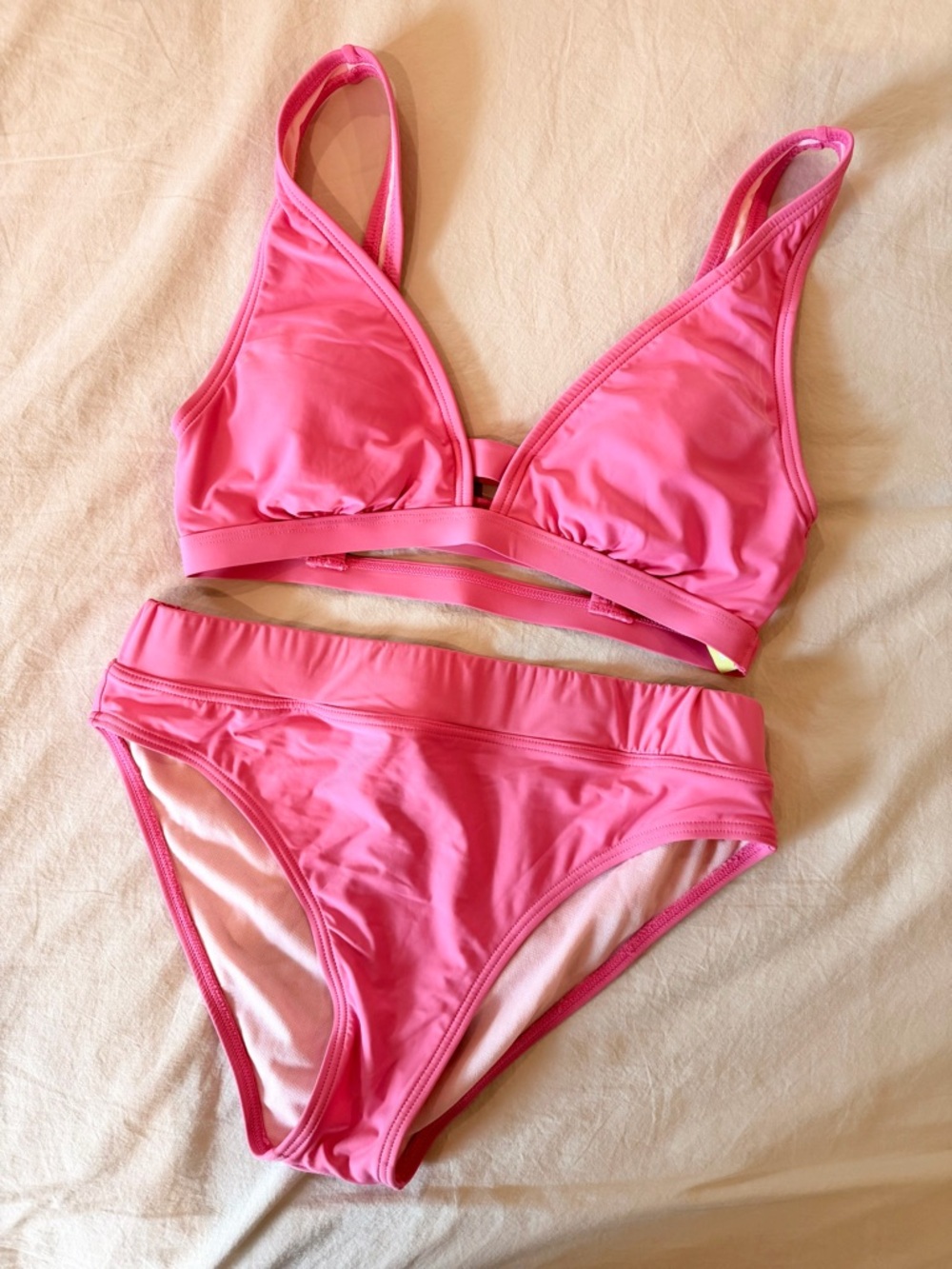 Gianni Bini Pink Triangle Bikini Top and Bottom